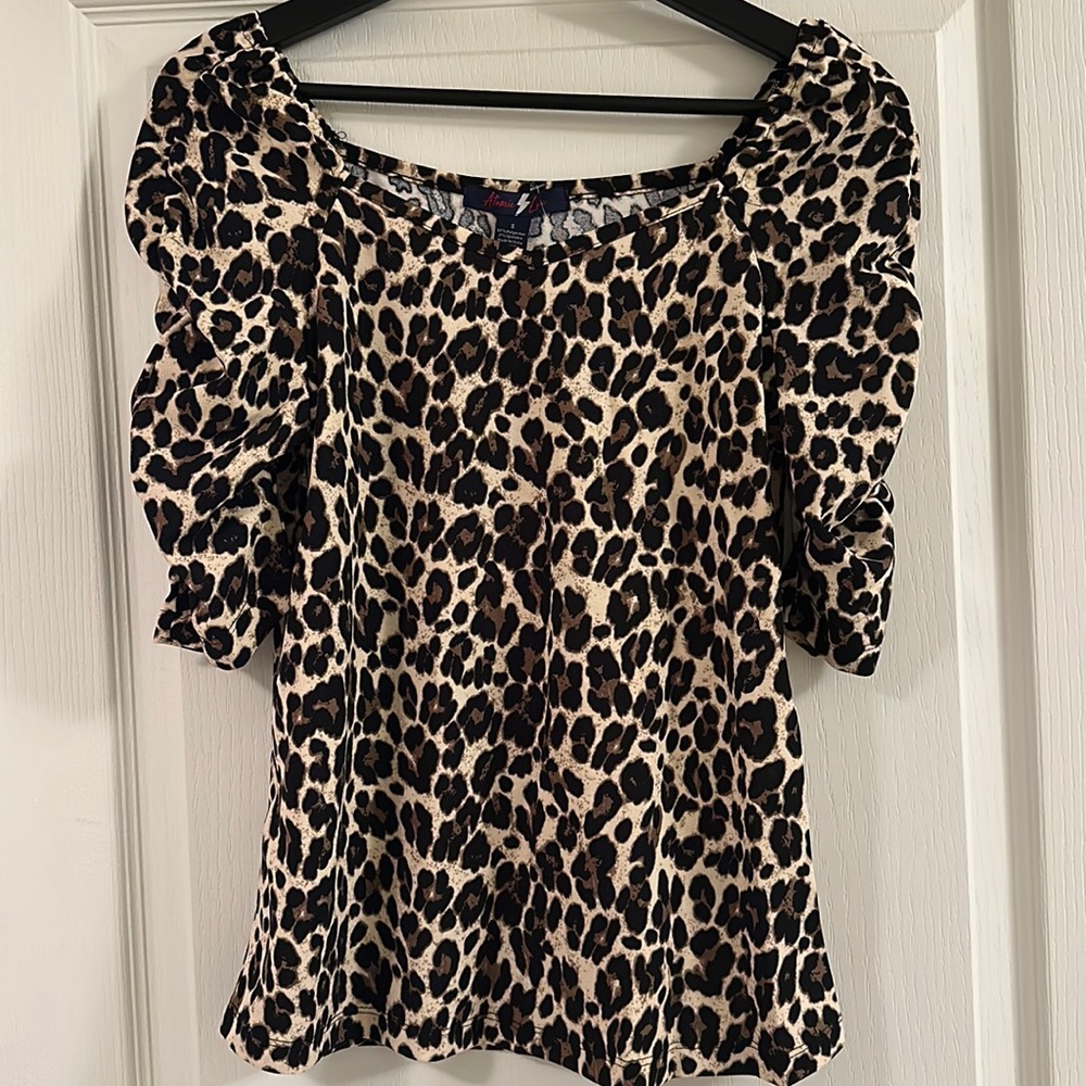 tiger print women top, S
